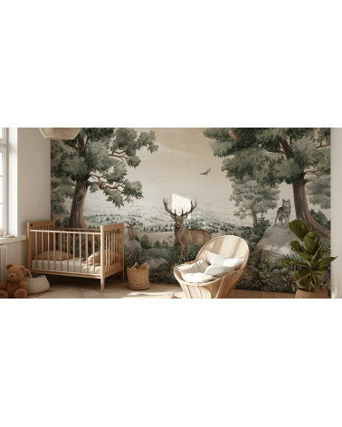 Papier peint enfant Forest Vista - kikki belle