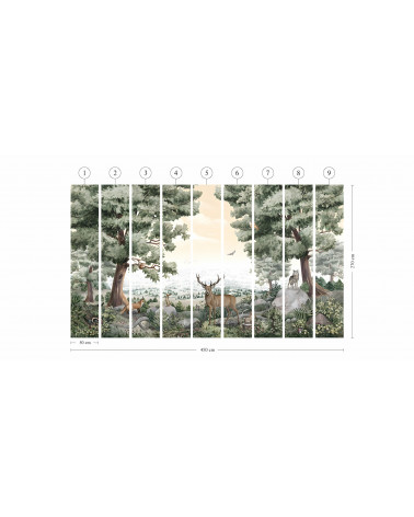 Papier peint enfant Forest Vista - kikki belle