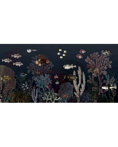 Papier peint enfant Roaring reef -blue kikki belle