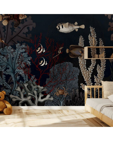 Papier peint enfant Roaring reef -blue kikki belle