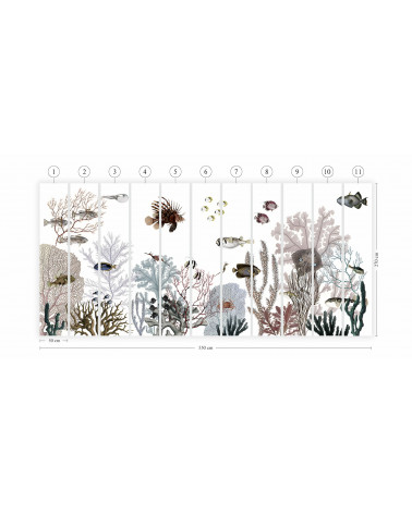 Papier peint enfant Roaring reef - white kikki belle