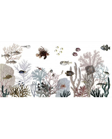 Papier peint enfant Roaring reef - white kikki belle