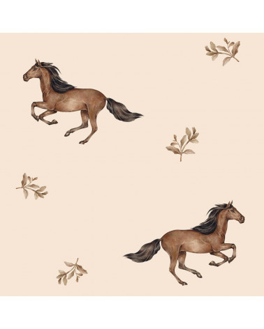 Papier peint enfant chevaux au galop