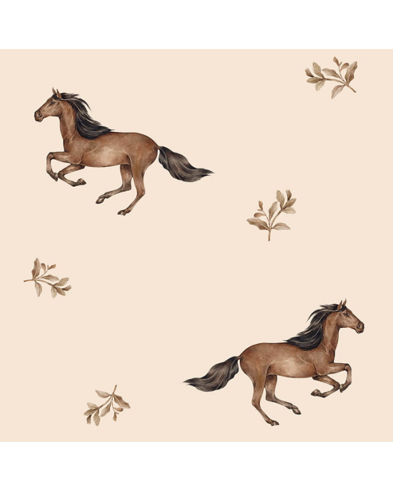 Papier peint enfant chevaux au galop