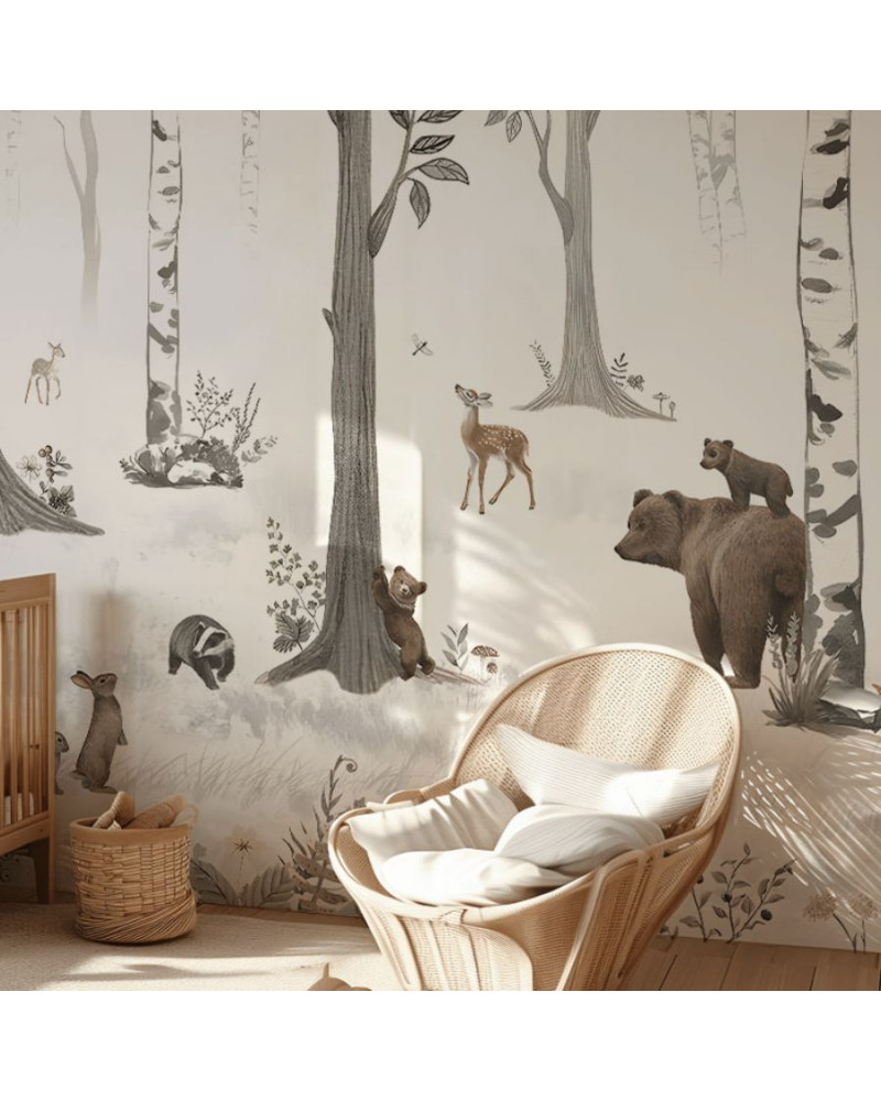 Papier peint enfant White Forest