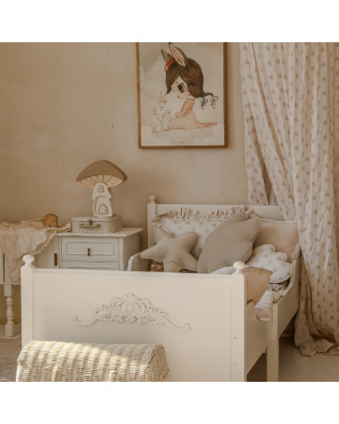 Lampe veilleuse en bois maison champignon - marron clair - Little Lights