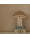 Lampe veilleuse en bois maison champignon - marron clair - Little Lights