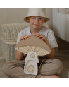 Lampe veilleuse en bois maison champignon - marron clair - Little Lights