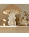 Lampe veilleuse en bois maison champignon - marron clair - Little Lights
