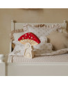 Lampe veilleuse en bois maison champignon - rouge - Little lights