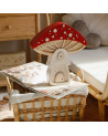 Lampe veilleuse en bois maison champignon - rouge - Little lights