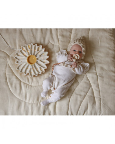 Lampe veilleuse en bois marguerite blanche - little lights