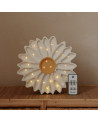 Lampe veilleuse en bois marguerite blanche - little lights