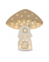 Lampe veilleuse en bois maison champignon - marron clair Little Lights