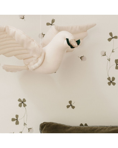 Pigeon à suspendre en lin light beige