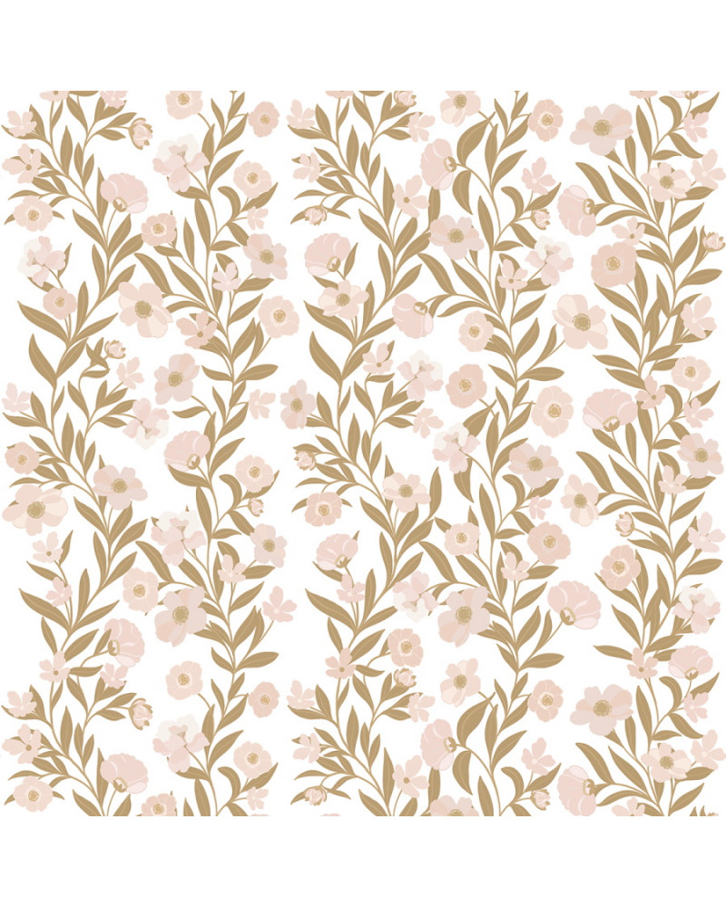 Papier peint enfant - Guirlandes de fleurs - Lilipinso