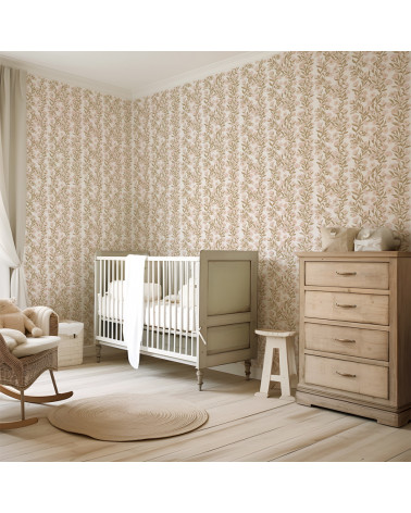 Papier peint enfant - Guirlandes de fleurs - Lilipinso