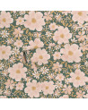 Papier peint enfant - les fleurs fond vert foncé - Lilipinso