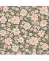 Papier peint enfant - les fleurs fond vert foncé - Lilipinso