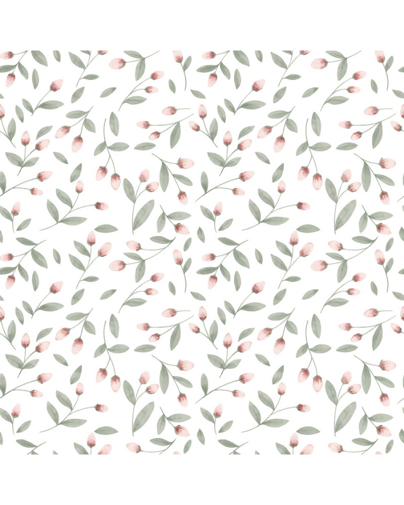 Papier peint enfant - boutons de fleurs - Lilipinso