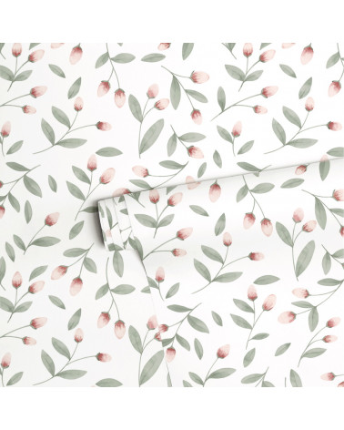 Papier peint enfant - boutons de fleurs - Lilipinso