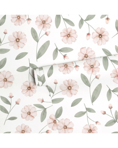 Papier peint enfant - éclat et boutons de fleurs - Lilipinso