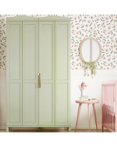 Papier peint enfant - éclat et boutons de fleurs - Lilipinso