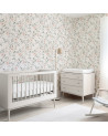 Papier peint enfant - éclosion florale fond rose - Lilipinso