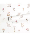 Papier peint enfant - hirondelles et fleurs - Lilipinso