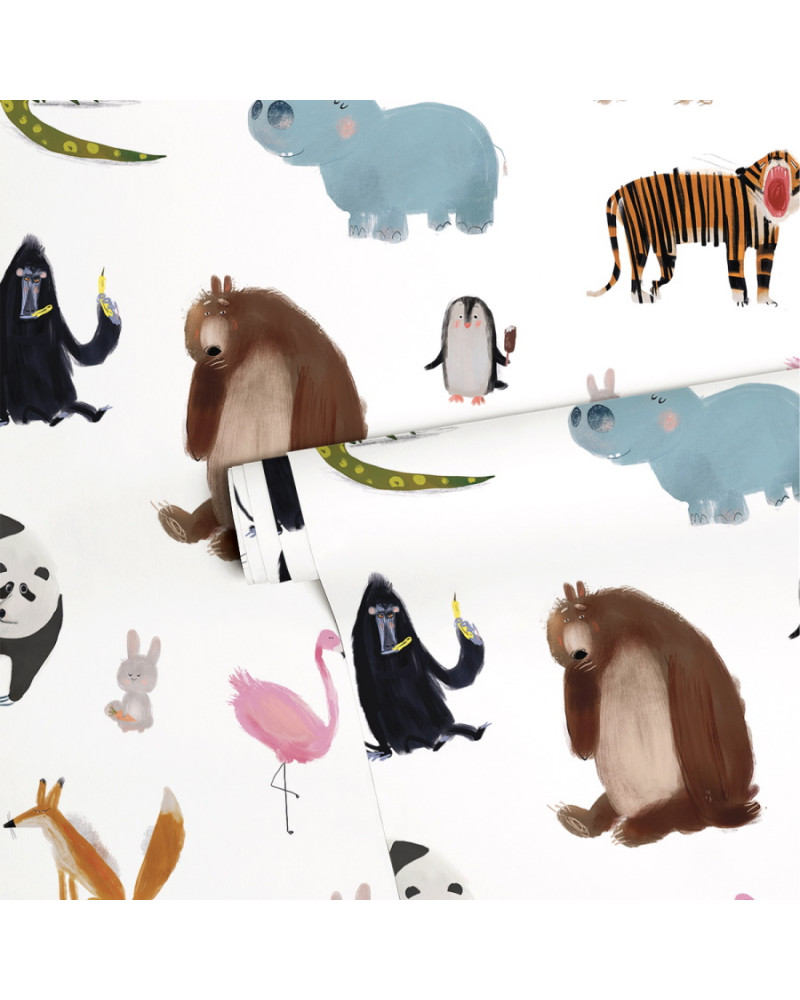 Papier peint enfant - les animaux - Lilipinso