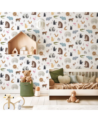 Papier peint enfant - les animaux - Lilipinso