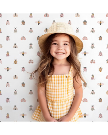 Papier peint enfant - jolis insectes - Lilipinso