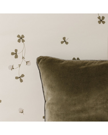 Papier peint enfant - Gomphrena fond crème