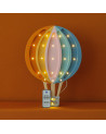 Lampe veilleuse en bois montgolfière Arc-en-ciel rétro