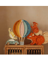 Lampe veilleuse en bois montgolfière Arc-en-ciel rétro / retro rainbow - Little lights