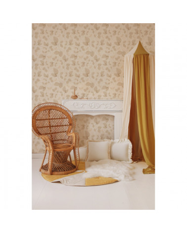 Papier peint enfant Subtle beige leaves