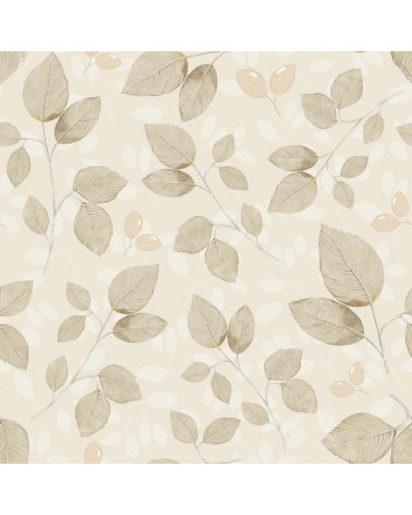 Papier peint enfant subtle beige leaves