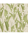 Papier peint enfant muguet -fond beige