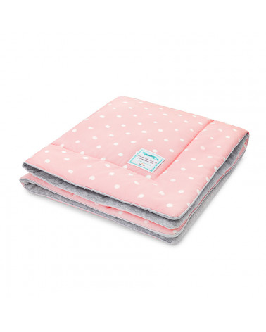 couverture rose chaude à pois