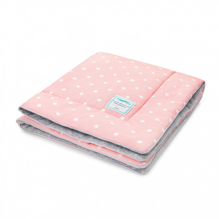 couverture rose chaude à pois