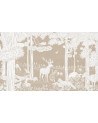 Papier peint enfant Monochrome Forest - Brown - Kikki Belle