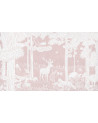 Papier peint enfant Monochrome Forest - Pink - Kikki Belle