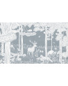 Papier peint enfant Monochrome Forest - Blue - Kikki belle