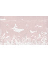 Papier peint enfant Monochrome Sea - Pink - Kikki Belle
