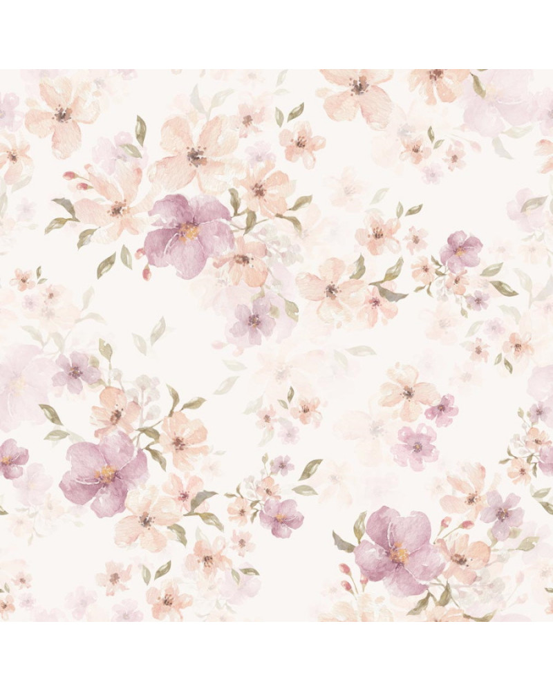 Echantillon Papier peint enfant watercolor pastel garden