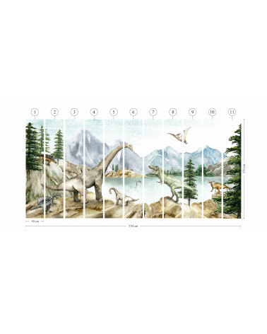 Papier peint enfant Dino Dreams - Kikki belle