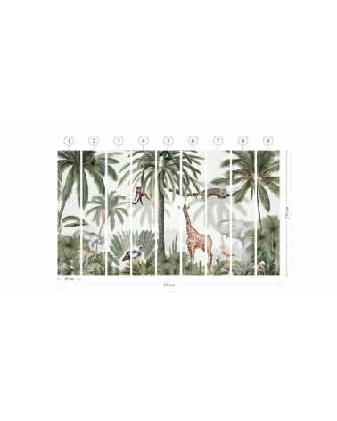 Papier peint enfant Tropical Jive - kikki belle