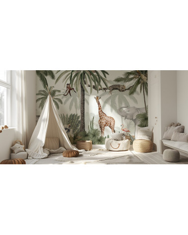 Papier peint enfant Tropical Jive - kikki belle