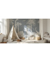 Papier peint enfant Monochrome Dino - Blue