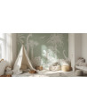 Papier peint enfant Monochrome Dino - Green